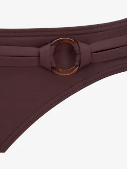 Bas de maillot de bain à ceinture fantaisie et anneau décoratif