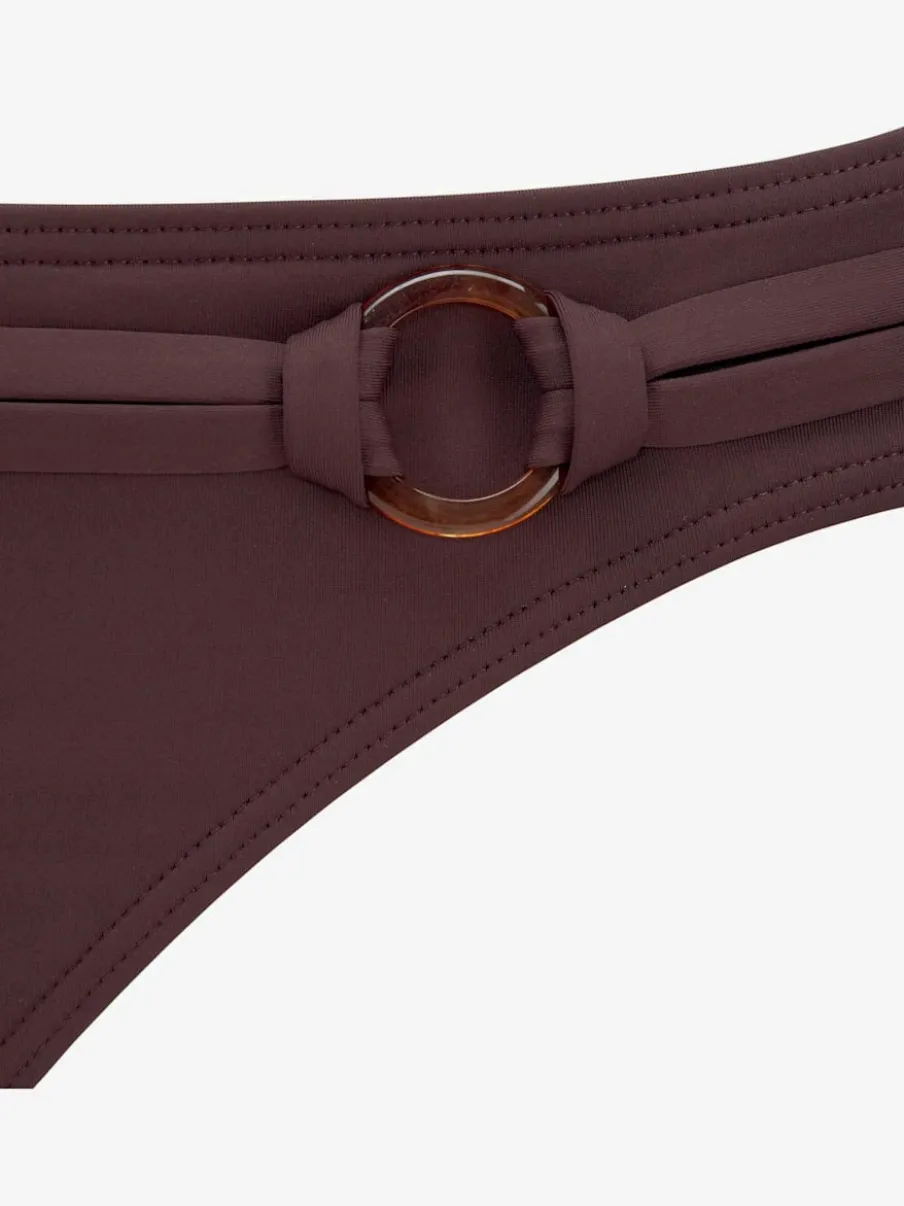 Bas de maillot de bain à ceinture fantaisie et anneau décoratif