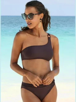 Bas de maillot de bain à ceinture fantaisie et anneau décoratif