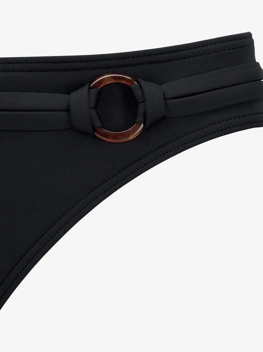 Bas de maillot de bain à ceinture fantaisie et anneau décoratif