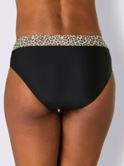 Bas de maillot de bain à ceinture en motif animal