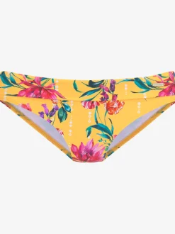 Bas de maillot de bain à ceinture à revers et motifs floraux