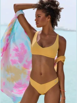 Bas de maillot de bain échancré avec ceinture en V devant