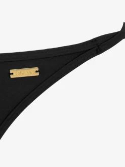 Bas de maillot de bain échancré avec couture latérale en microfibre douce