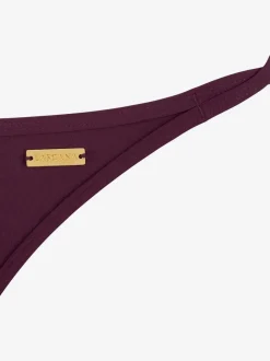 Bas de maillot de bain échancré avec couture latérale en microfibre douce