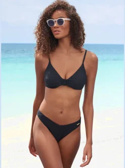 Bas de maillot de bain à échancrure haute avec matière douce