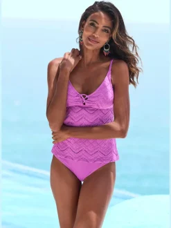 Bas de maillot de bain classique en microfibre douce avec détails raffinés