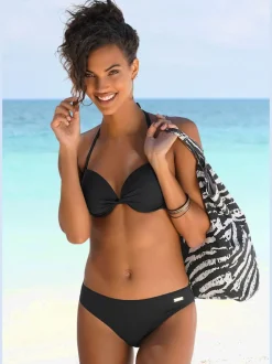Bas de maillot de bain classique en microfibre douce avec motifs floraux