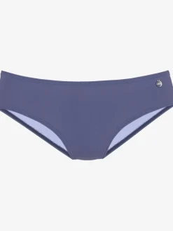 Bas de maillot de bain classique avec petit emblème et coupe haute