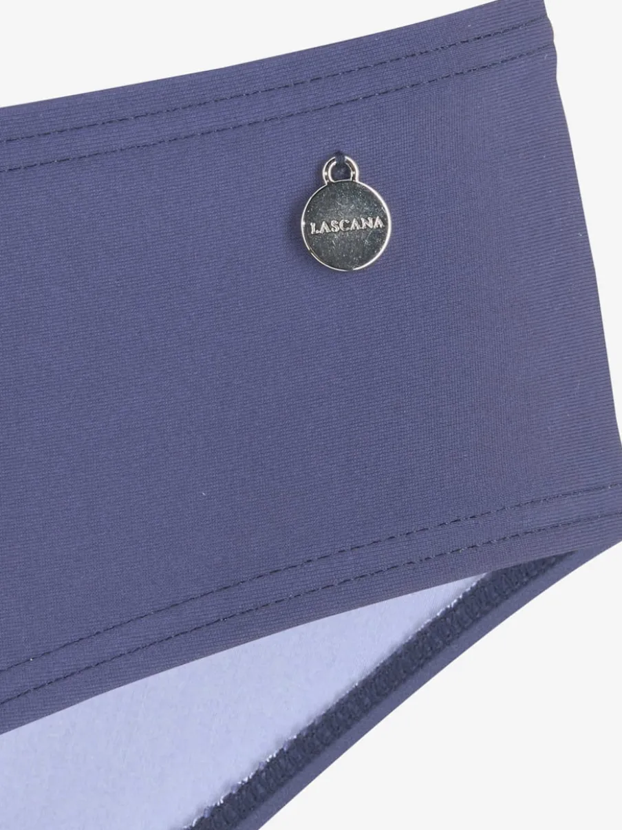 Bas de maillot de bain classique avec petit emblème et coupe haute