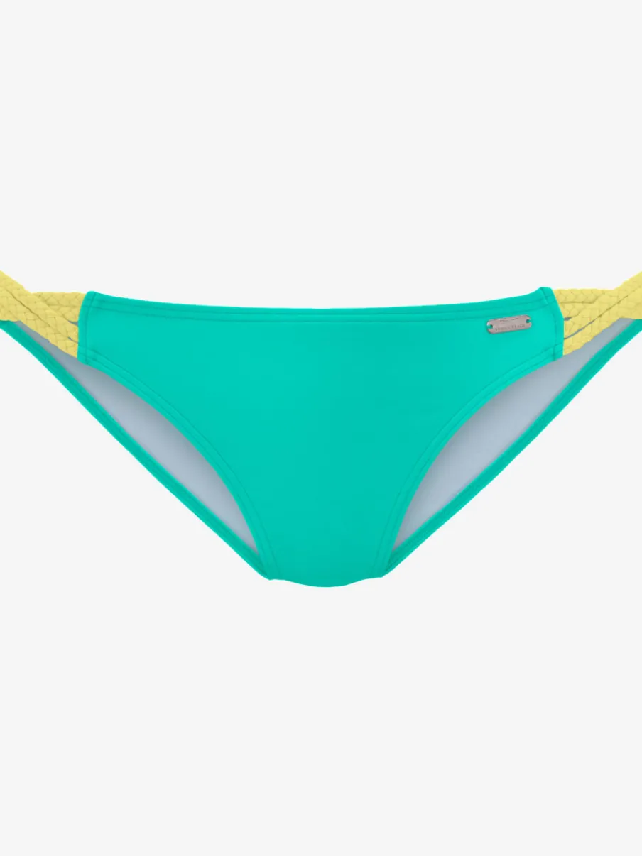 Bas de maillot de bain classique à cordons contrastés et en microfibre douce