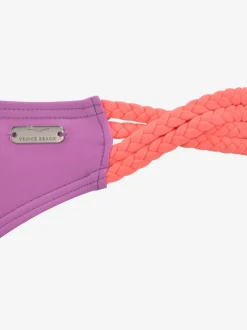 Bas de maillot de bain classique à cordons contrastés et en microfibre douce