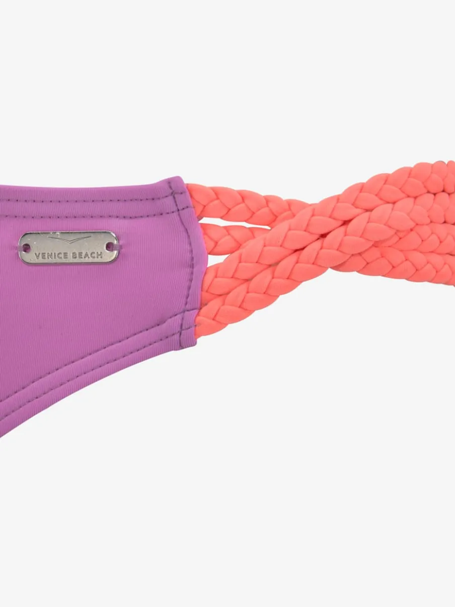 Bas de maillot de bain classique à cordons contrastés et en microfibre douce