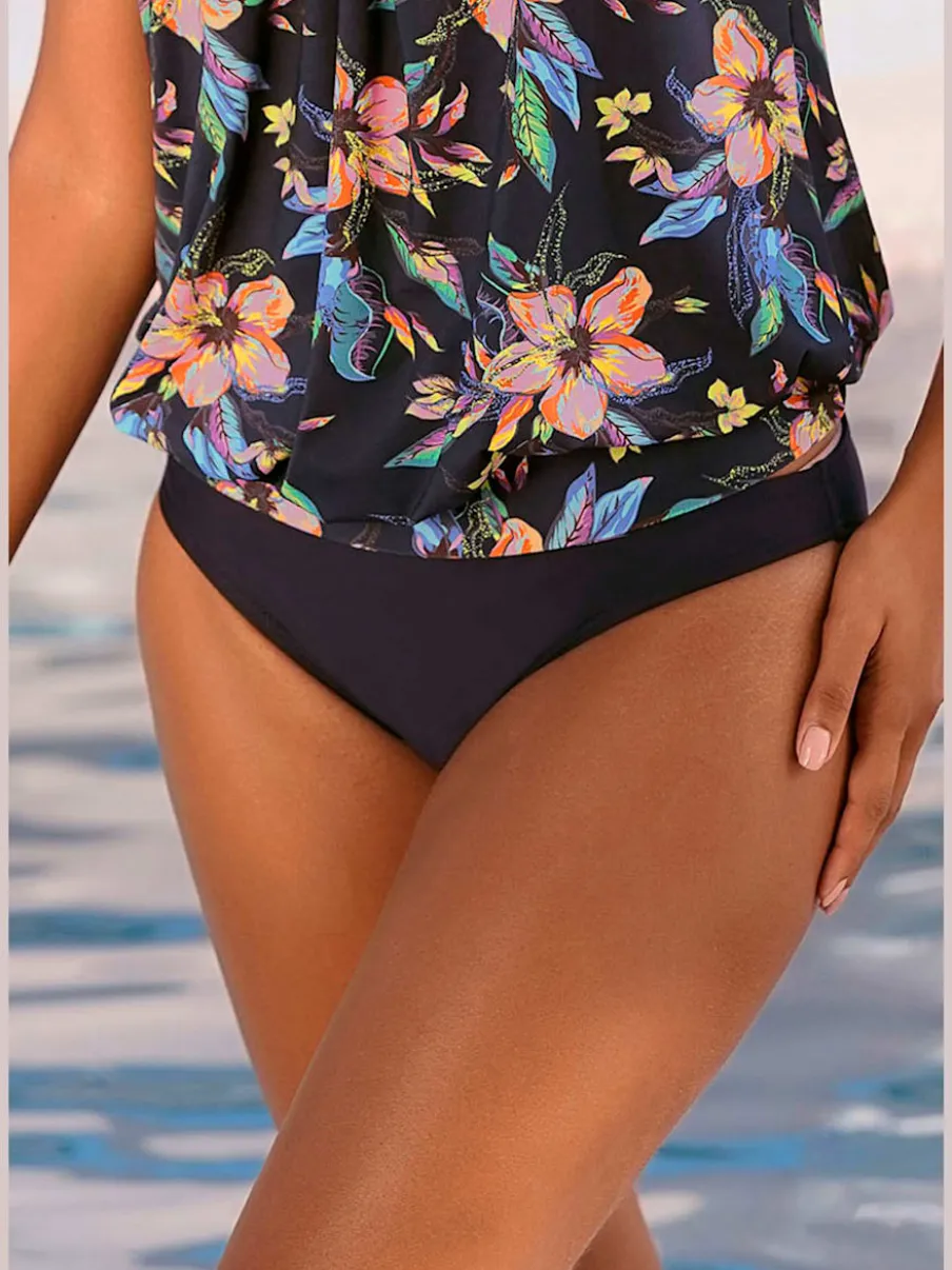 Bas de maillot de bain classique à motifs floraux et confortables