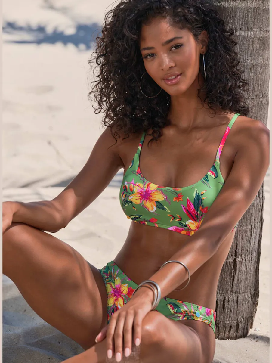 Bas de maillot de bain classique à motifs floraux et confortables