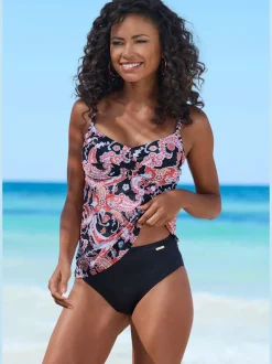 Bas de maillot de bain à coupe classique avec empiècements en polyamide recyclé