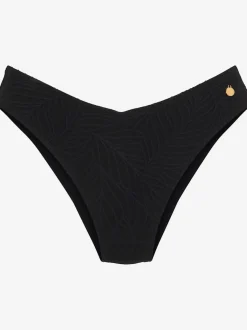Bas de maillot de bain à coupe en V et tissu structuré