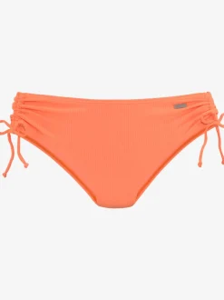 Bas de maillot de bain coupe haute en polyamide recyclé avec lien ajustable
