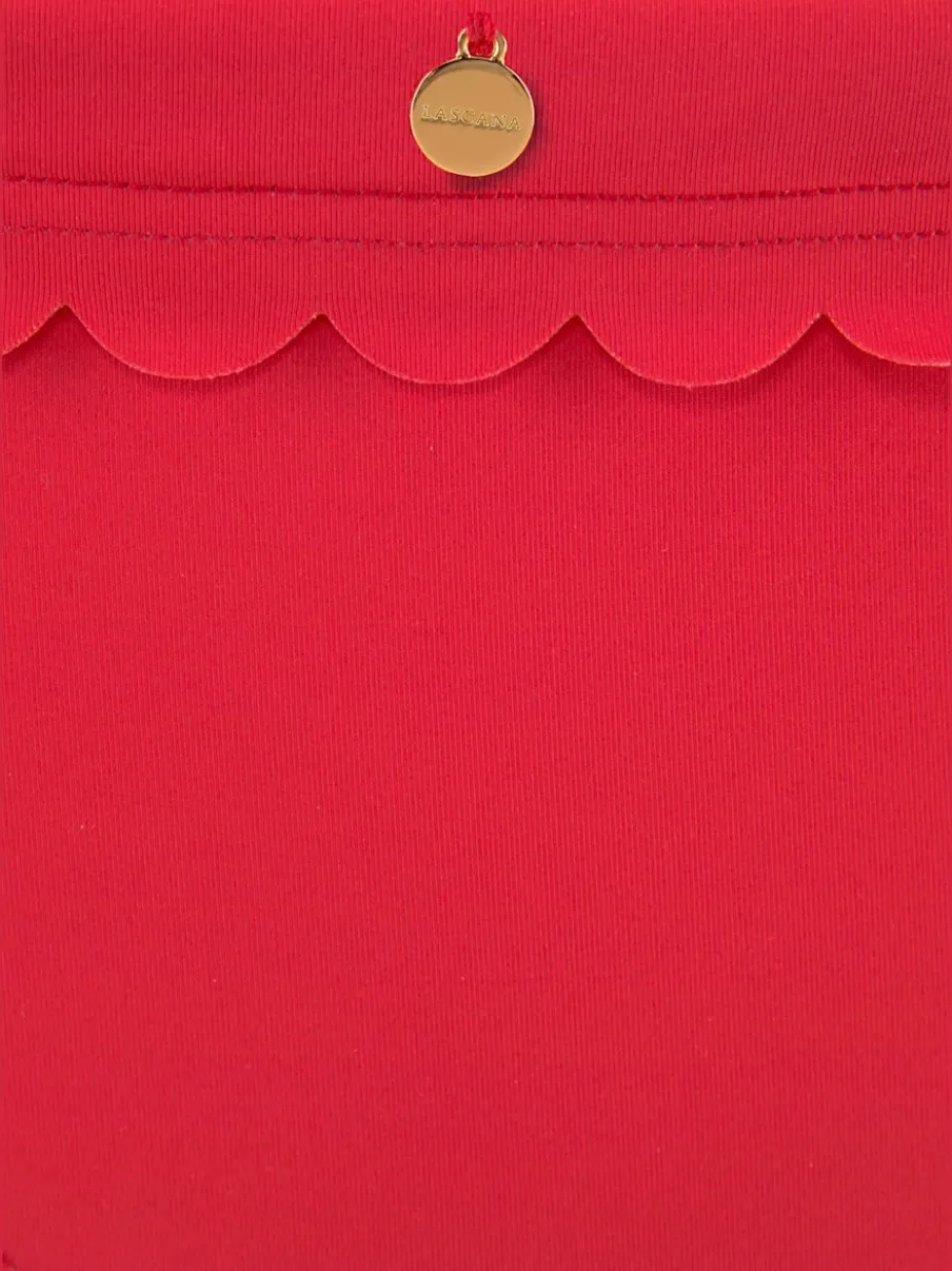 Bas de maillot de bain en microfibre douce avec bords ondulés