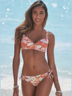 Bas de maillot de bain en microfibre avec imprimé tropical