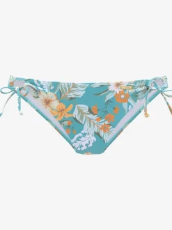 Bas de maillot de bain en microfibre avec imprimé tropical