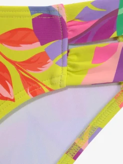 Bas de maillot de bain en polyamide recyclé à motifs floraux avec bandes latérales plus larges