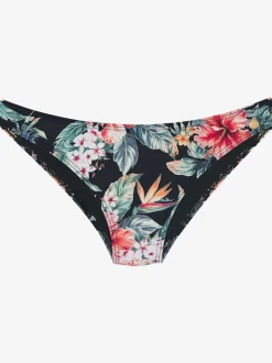 Bas de maillot de bain floral à coupe brésilienne avec polyamide recyclé