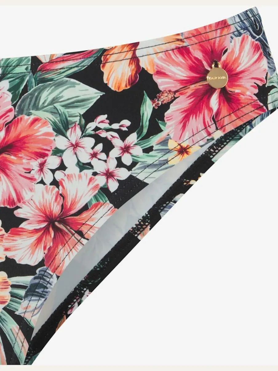 Bas de maillot de bain floral à coupe classique en polyamide recyclé