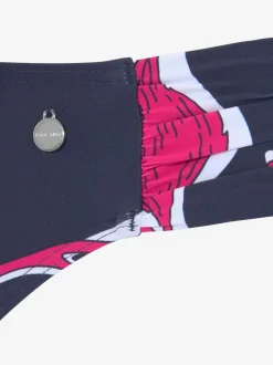 Bas de maillot de bain imprimé avec fronces sur les côtés