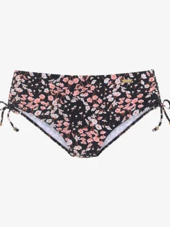 Bas de maillot de bain à imprimé floral avec barrettes latérales