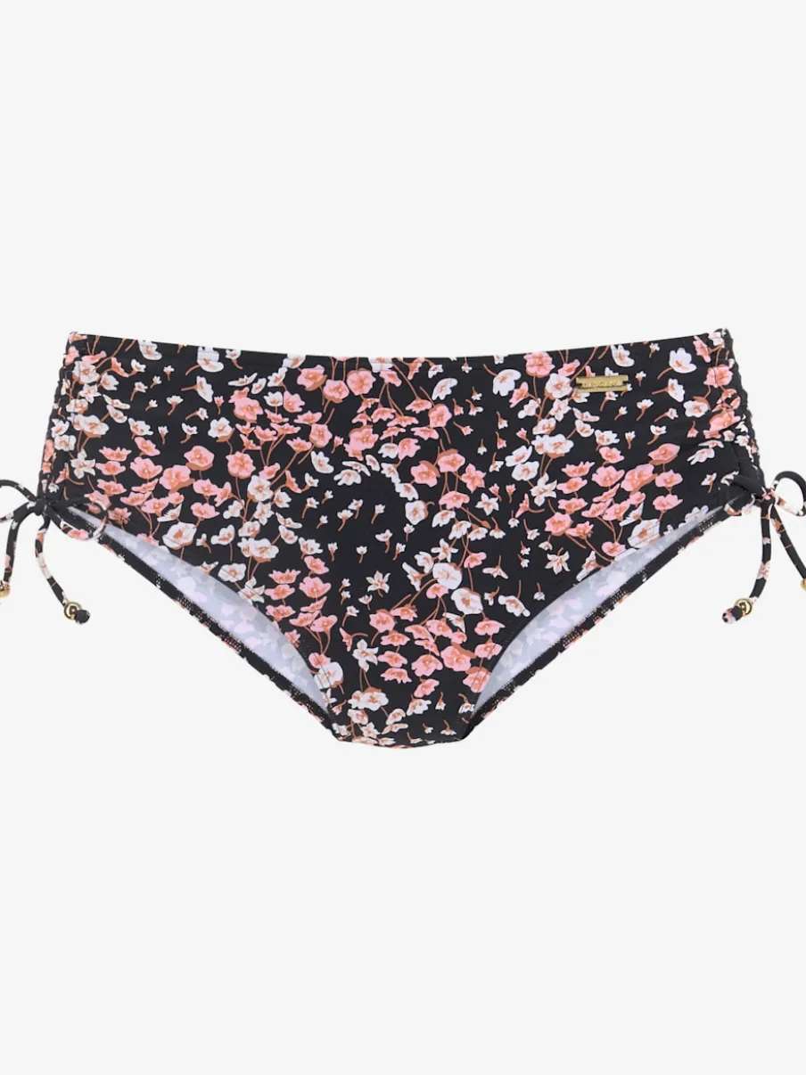 Bas de maillot de bain à imprimé floral avec barrettes latérales