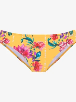 Bas de maillot de bain à imprimé floral en microfibre douce