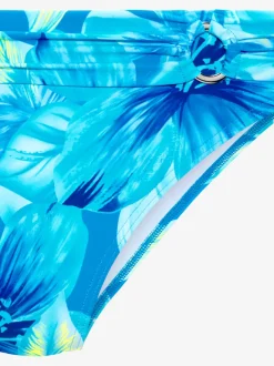 Bas de maillot de bain à imprimé floral avec ceinture à revers