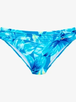 Bas de maillot de bain à imprimé floral avec ceinture à revers
