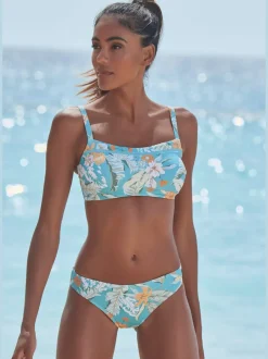 Bas de maillot de bain à imprimé floral avec coupe classique
