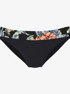 Bas de maillot de bain à imprimé floral et ceinture à revers