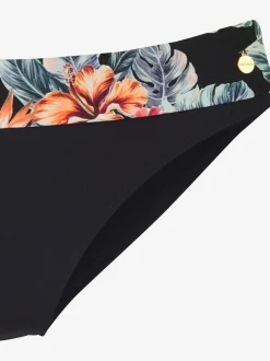 Bas de maillot de bain à imprimé floral et ceinture à revers