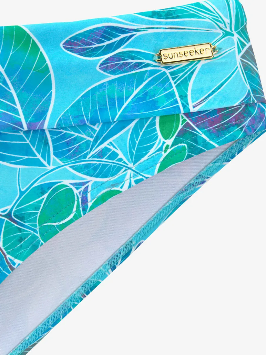Bas de maillot de bain à imprimé floral avec tissu doux en polyamide recyclé