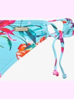Bas de maillot de bain à imprimé floral avec liens nouables sur les côtés