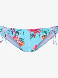 Bas de maillot de bain à imprimé floral avec liens nouables sur les côtés