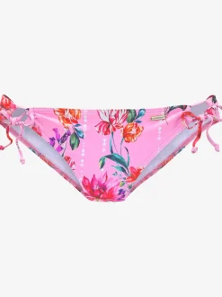 Bas de maillot de bain à imprimé floral avec liens nouables sur les côtés