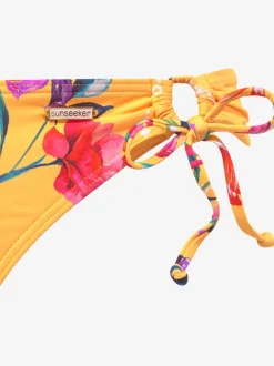 Bas de maillot de bain à imprimé floral avec liens nouables sur les côtés