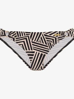 Bas de maillot de bain à imprimé graphique avec anneaux dorés