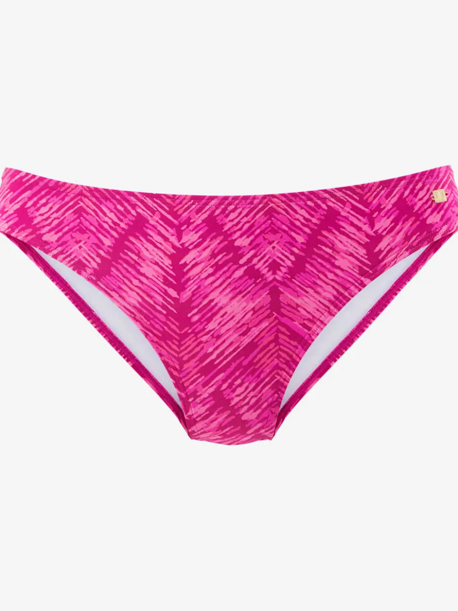 Bas de maillot de bain à imprimé graphique en polyamide recyclé