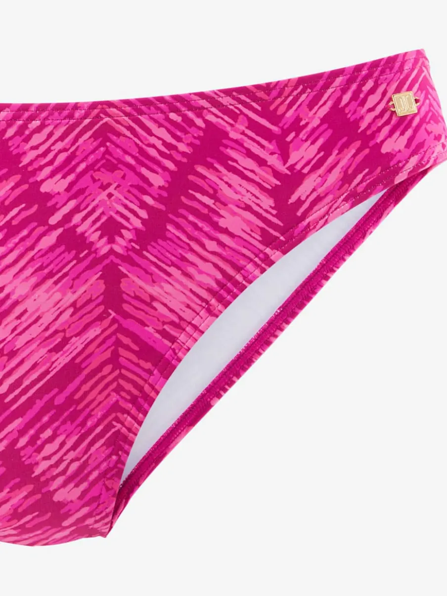 Bas de maillot de bain à imprimé graphique en polyamide recyclé