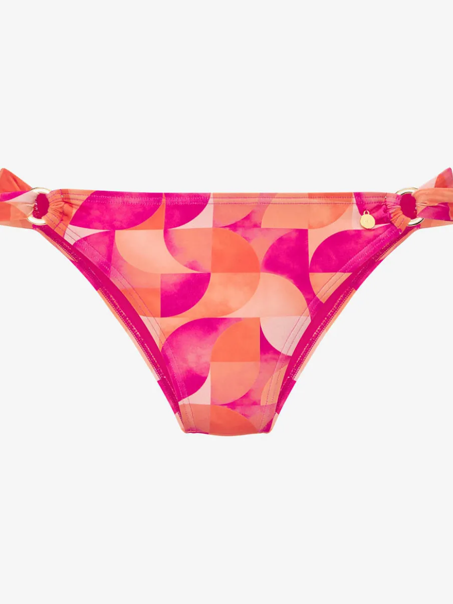 Bas de maillot de bain imprimé intégral avec anneaux dorés et matières recyclées