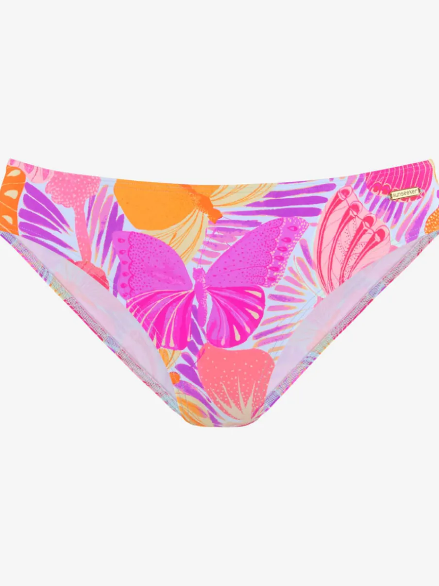 Bas de maillot de bain à imprimé papillons en microfibre douce