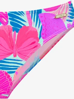 Bas de maillot de bain à imprimé papillons en microfibre douce