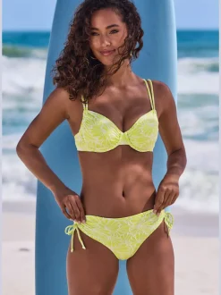 Bas de maillot de bain matière structurée tendance avec imprimé