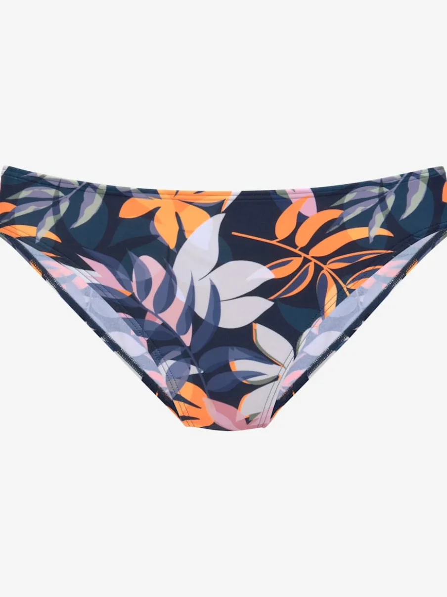 Bas de maillot de bain à motif floral avec coupe classique et polyamide recyclé
